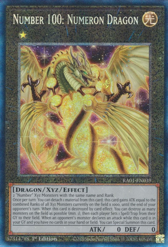 Number 100: Numeron Dragon [RA01-EN039] Prismatic Collector's Rare | Jomio and Rueliete's Cards and Comics
