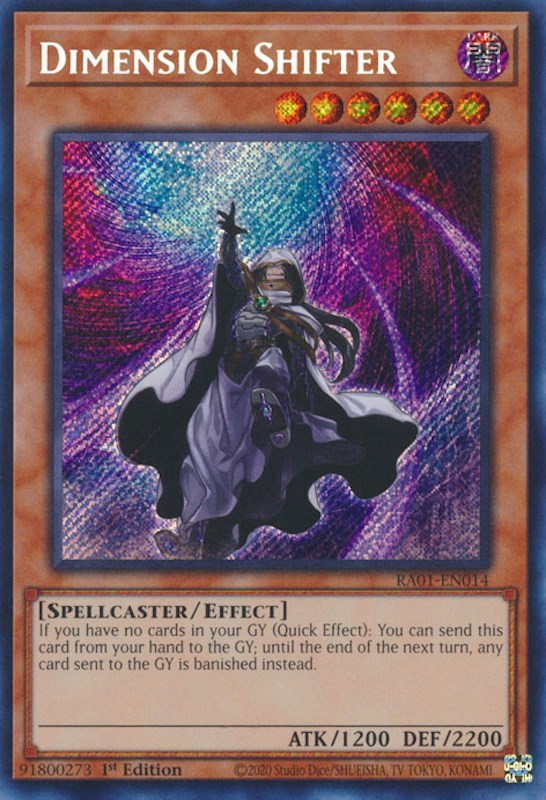 Dimension Shifter [RA01-EN014] Secret Rare | Jomio and Rueliete's Cards and Comics
