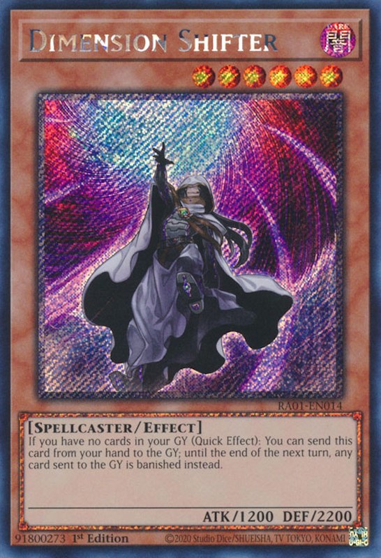 Dimension Shifter [RA01-EN014] Platinum Secret Rare | Jomio and Rueliete's Cards and Comics