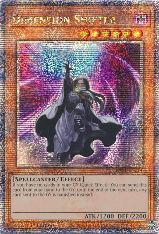 Dimension Shifter [RA01-EN014] Quarter Century Secret Rare | Jomio and Rueliete's Cards and Comics