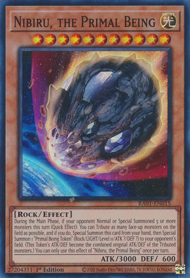 Nibiru, the Primal Being [RA01-EN015] Super Rare | Jomio and Rueliete's Cards and Comics