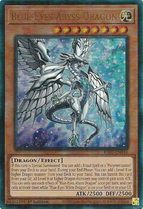 Blue-Eyes Abyss Dragon [RA01-EN016] Prismatic Ultimate Rare | Jomio and Rueliete's Cards and Comics