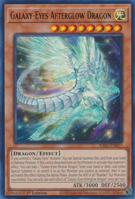 Galaxy-Eyes Afterglow Dragon [RA01-EN017] Ultra Rare | Jomio and Rueliete's Cards and Comics