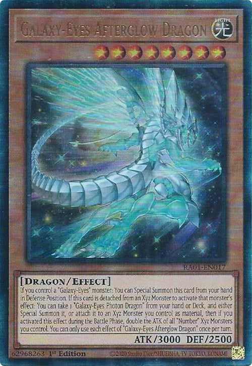 Galaxy-Eyes Afterglow Dragon [RA01-EN017] Prismatic Ultimate Rare | Jomio and Rueliete's Cards and Comics