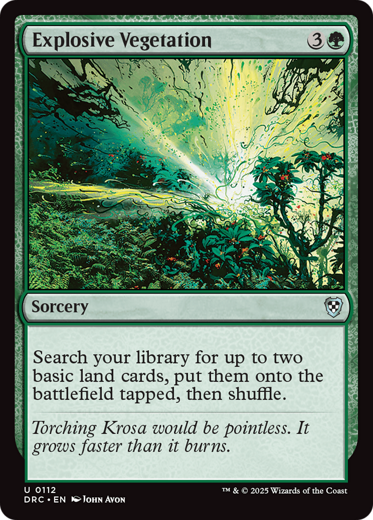 Explosive Vegetation [Aetherdrift Commander] | Jomio and Rueliete's Cards and Comics