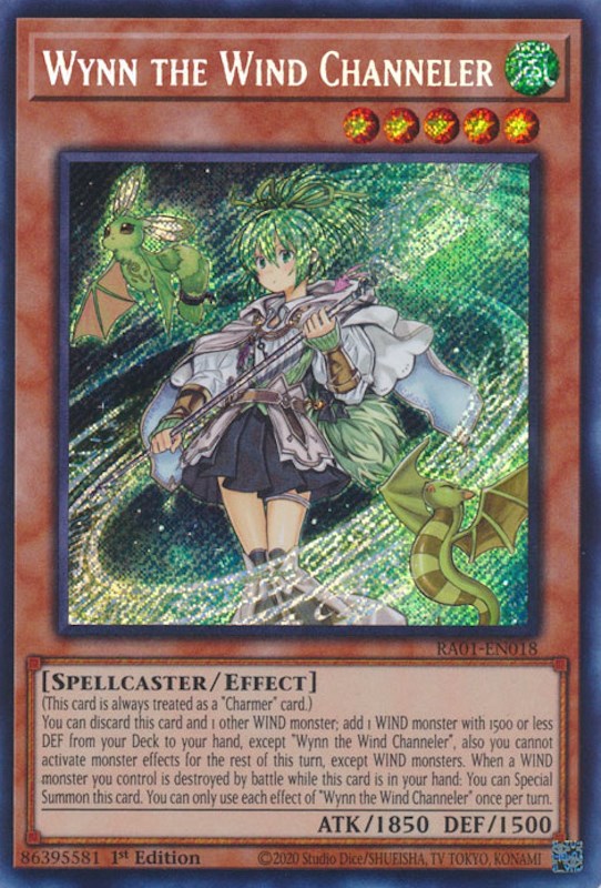 Wynn the Wind Channeler [RA01-EN018] Secret Rare | Jomio and Rueliete's Cards and Comics