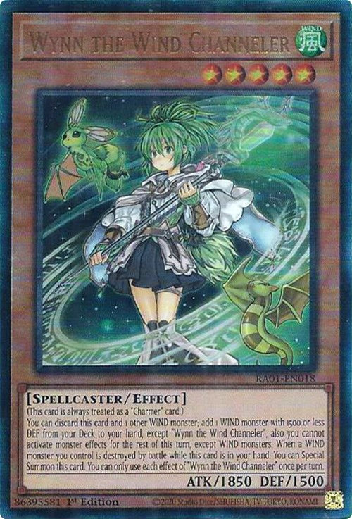 Wynn the Wind Channeler [RA01-EN018] Prismatic Ultimate Rare | Jomio and Rueliete's Cards and Comics