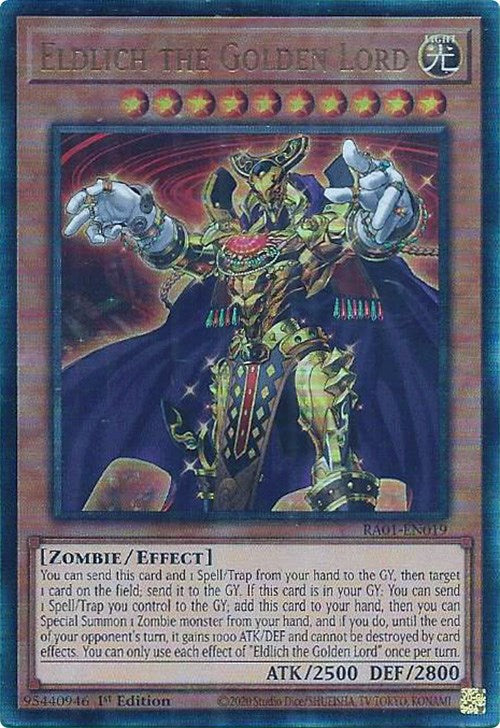 Eldlich the Golden Lord [RA01-EN019] Prismatic Ultimate Rare | Jomio and Rueliete's Cards and Comics
