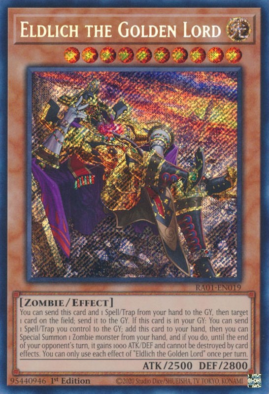 Eldlich the Golden Lord (Alternate Art) [RA01-EN019] Secret Rare | Jomio and Rueliete's Cards and Comics