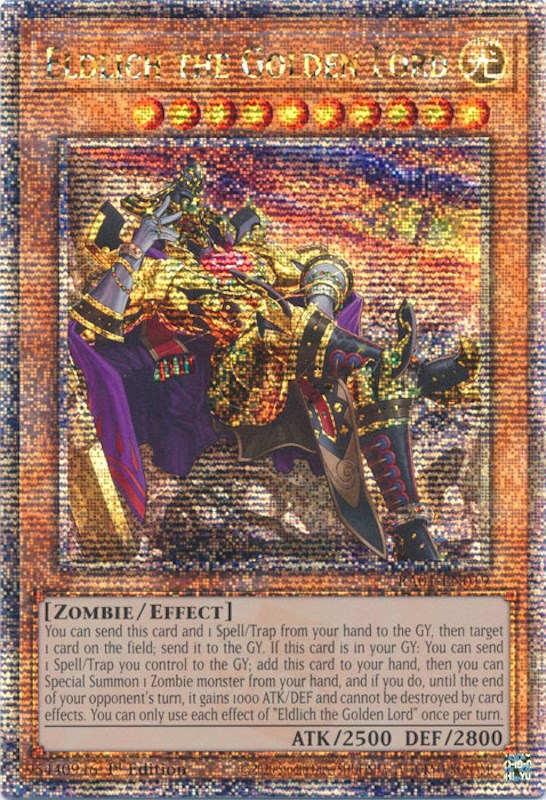 Eldlich the Golden Lord (Alternate Art) [RA01-EN019] Quarter Century Secret Rare | Jomio and Rueliete's Cards and Comics