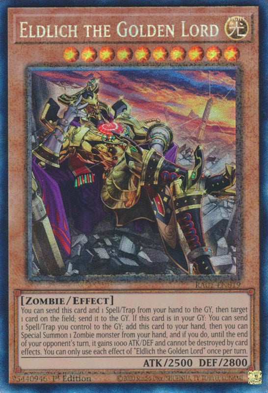 Eldlich the Golden Lord (Alternate Art) [RA01-EN019] Prismatic Collector's Rare | Jomio and Rueliete's Cards and Comics