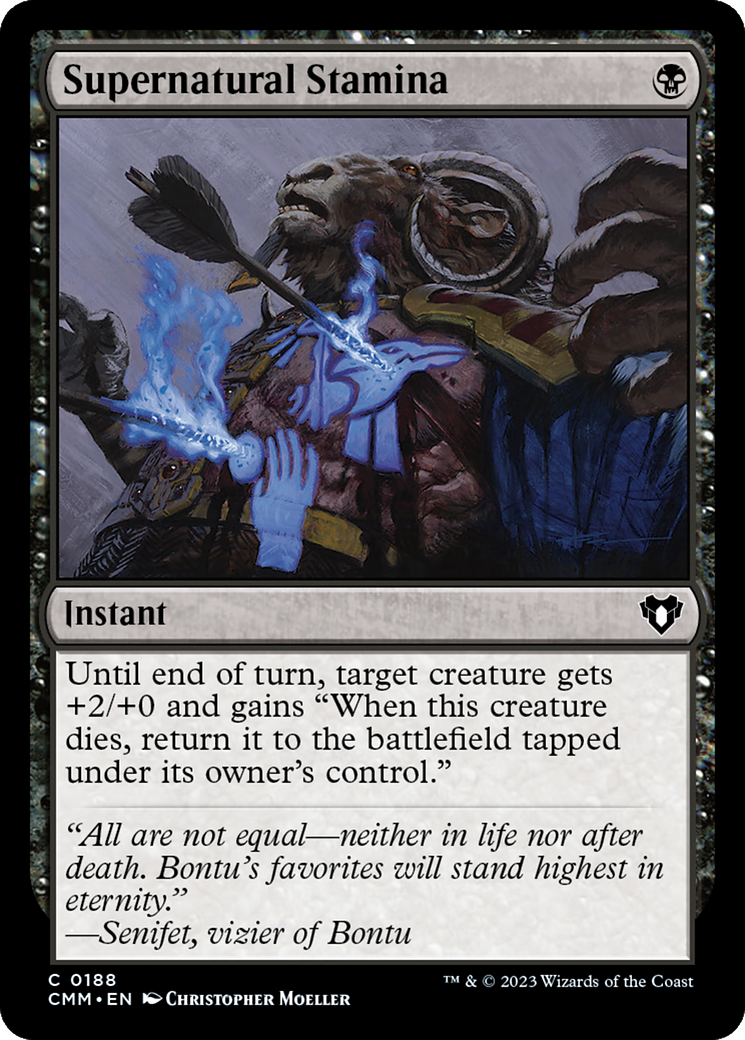 Supernatural Stamina [Commander Masters] | Jomio and Rueliete's Cards and Comics