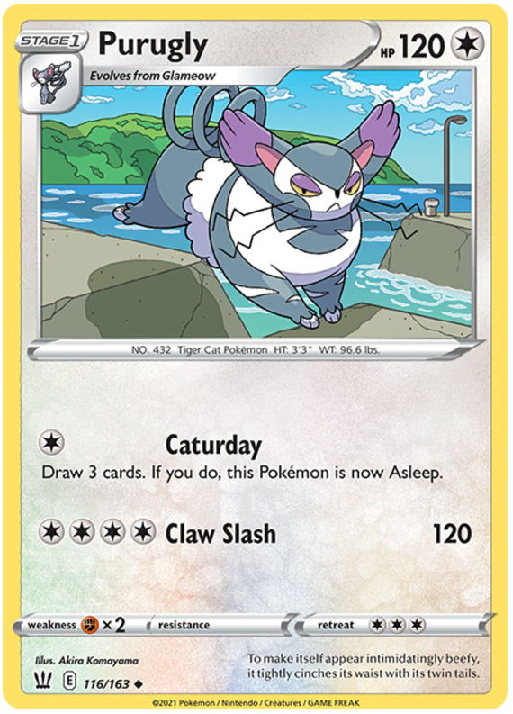 Purugly (116/163) [Sword & Shield: Battle Styles] | Jomio and Rueliete's Cards and Comics