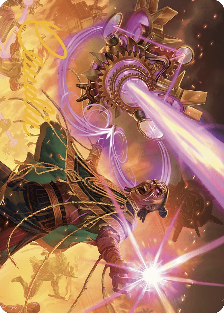 Cosmium Blast Art Card (Gold-Stamped Signature) [The Lost Caverns of Ixalan Art Series] | Jomio and Rueliete's Cards and Comics