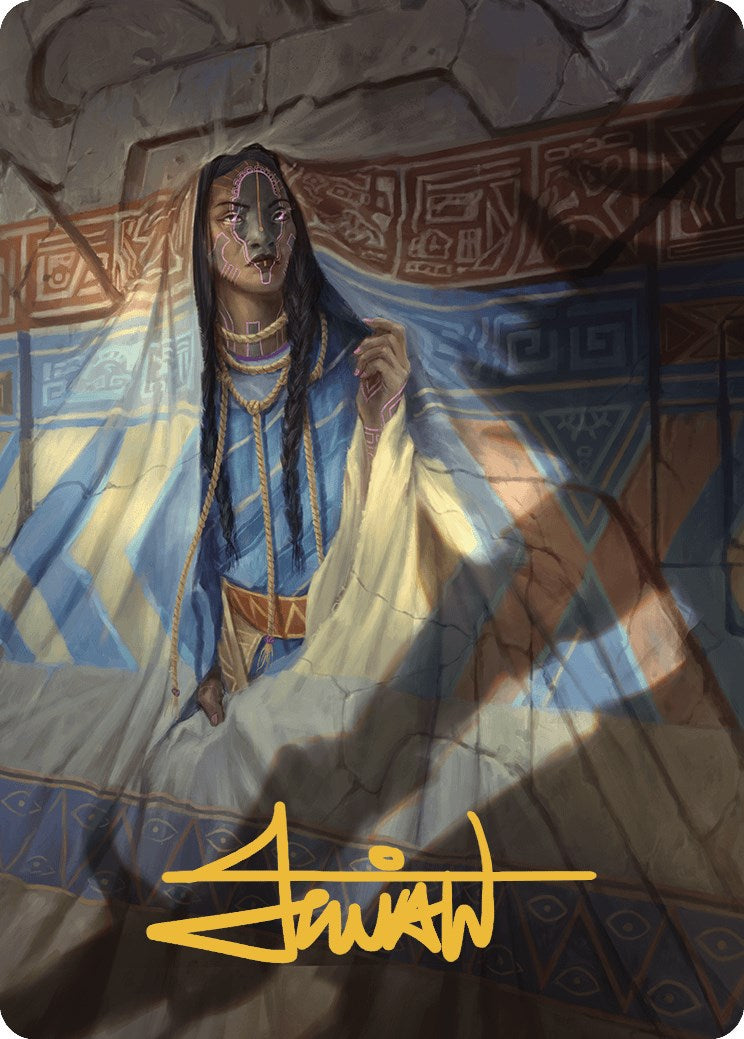 Whispersilk Cloak Art Card (Gold-Stamped Signature) [The Lost Caverns of Ixalan Art Series] | Jomio and Rueliete's Cards and Comics