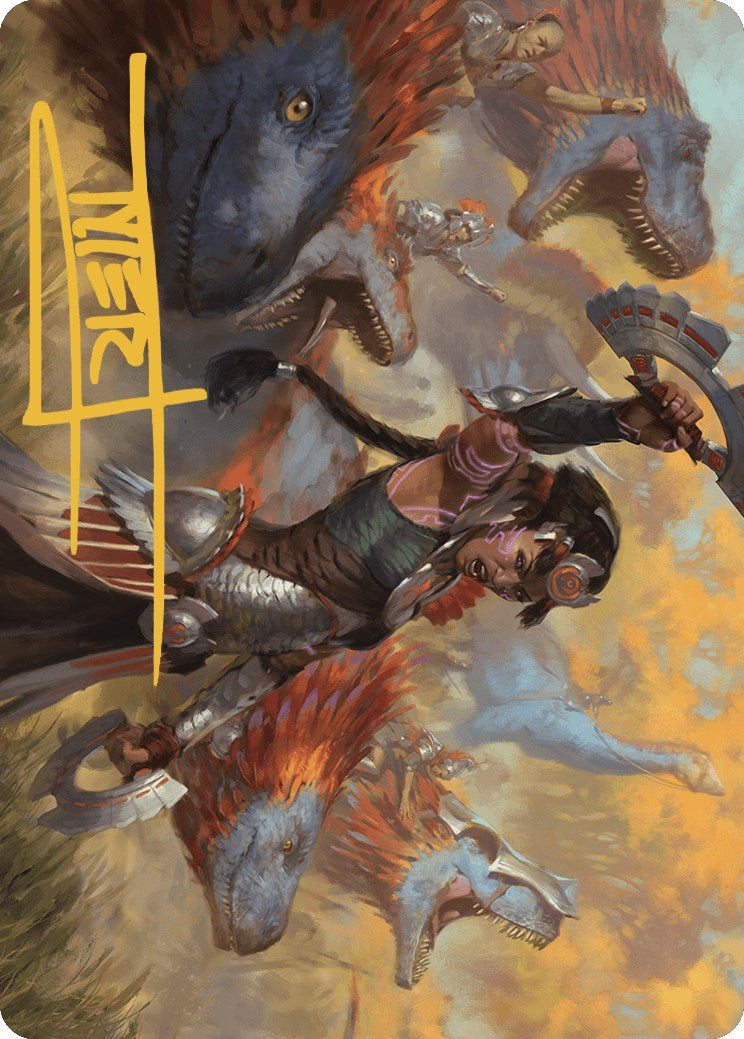Huatli, Poet of Unity Art Card (Gold-Stamped Signature) [The Lost Caverns of Ixalan Art Series] | Jomio and Rueliete's Cards and Comics