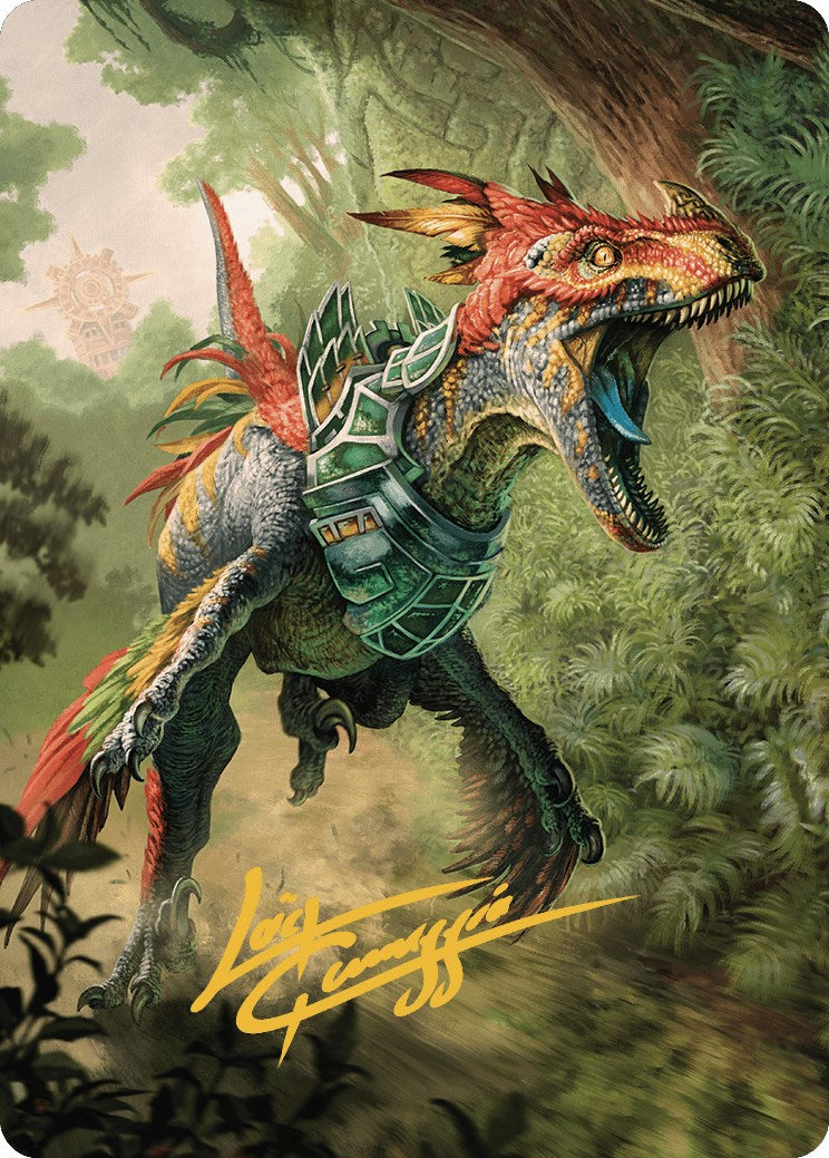 Dinosaur Token Art Card (Gold-Stamped Signature) [The Lost Caverns of Ixalan Art Series] | Jomio and Rueliete's Cards and Comics