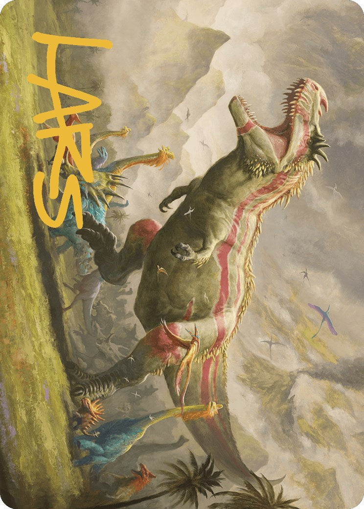 Ghalta, Stampede Tyrant Art Card (Gold-Stamped Signature) [The Lost Caverns of Ixalan Art Series] | Jomio and Rueliete's Cards and Comics