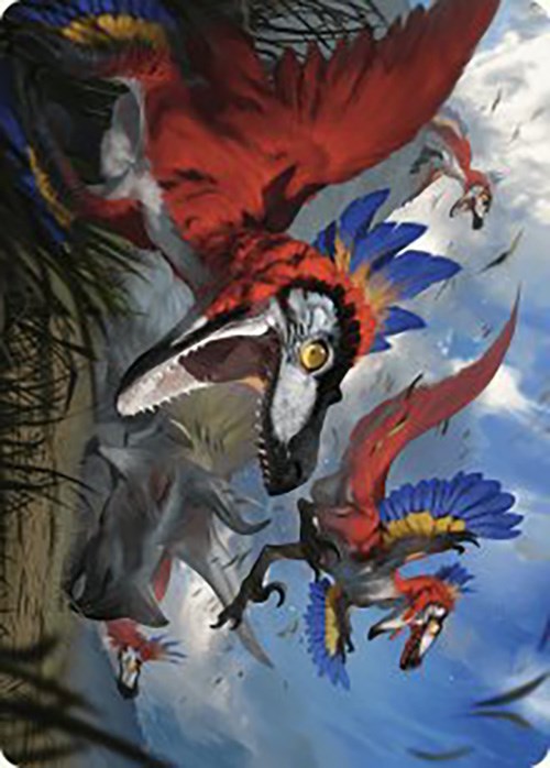 Wrathful Raptors Art Card [The Lost Caverns of Ixalan Art Series] | Jomio and Rueliete's Cards and Comics