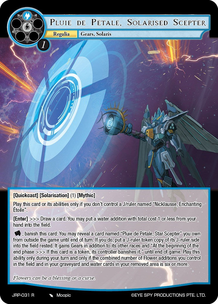 Pluie de Petale, Solarised Scepter (JRP-031 R) [Judgment of the Rogue Planet] | Jomio and Rueliete's Cards and Comics