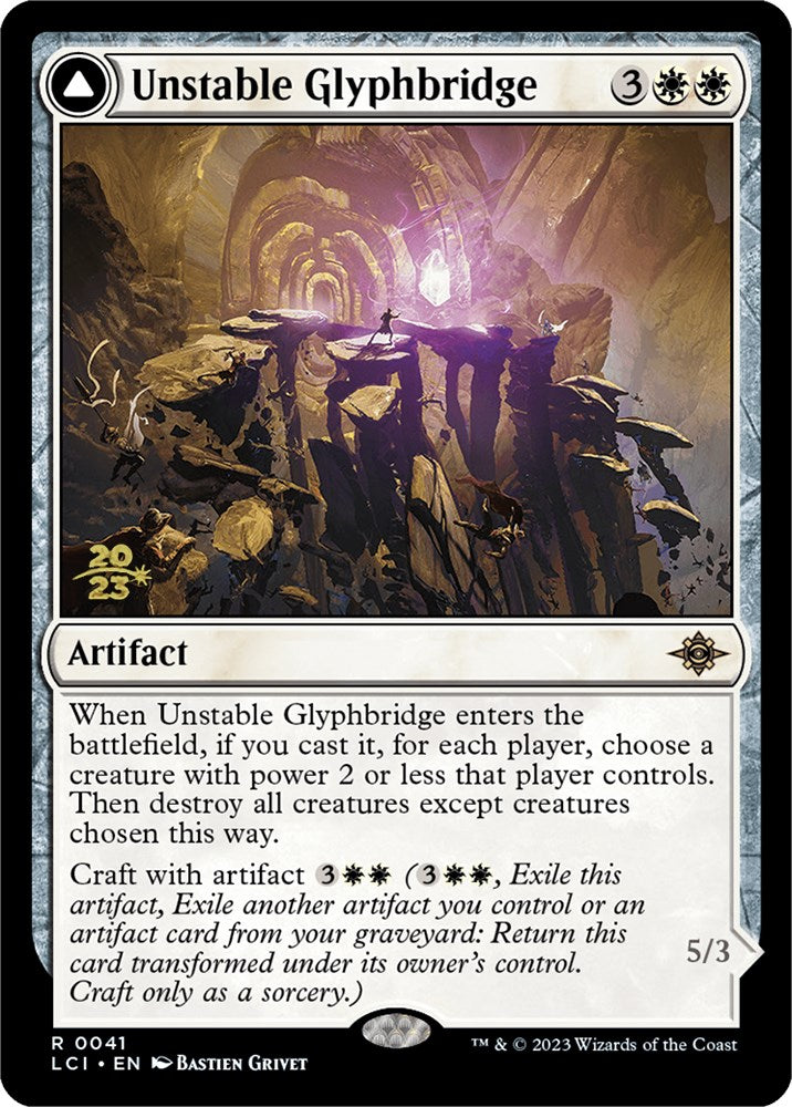 Unstable Glyphbridge // Sandswirl Wanderglyph [The Lost Caverns of Ixalan Prerelease Cards] | Jomio and Rueliete's Cards and Comics