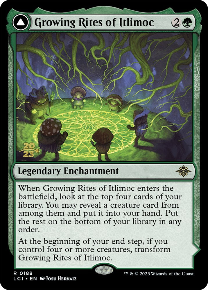 Growing Rites of Itlimoc // Itlimoc, Cradle of the Sun (LCI) [The Lost Caverns of Ixalan Prerelease Cards] | Jomio and Rueliete's Cards and Comics