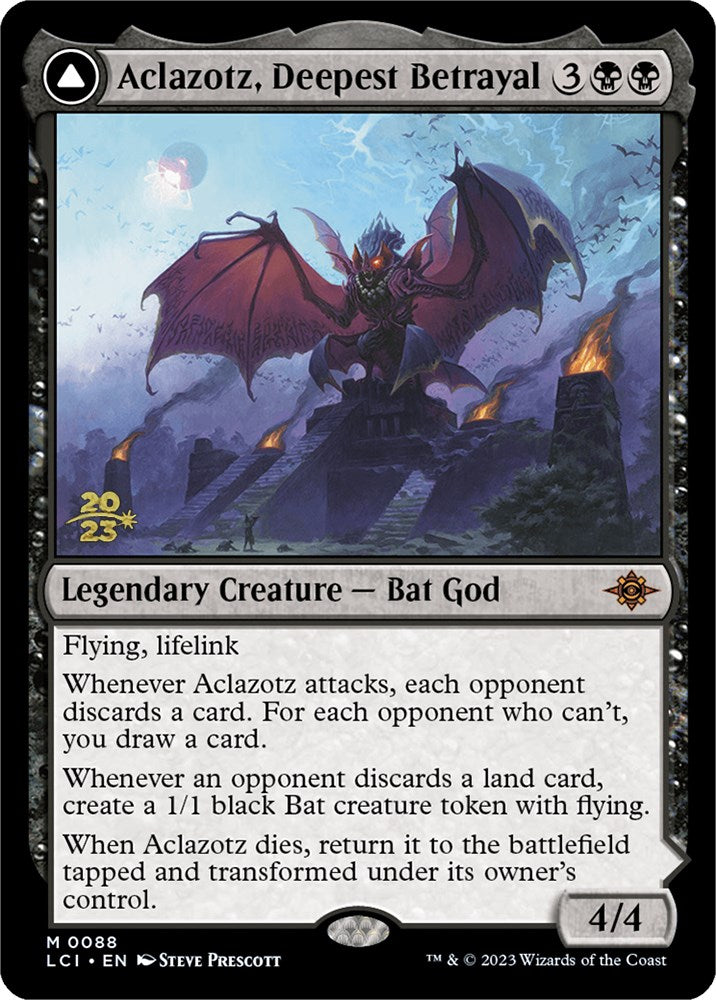 Aclazotz, Deepest Betrayal // Temple of the Dead [The Lost Caverns of Ixalan Prerelease Cards] | Jomio and Rueliete's Cards and Comics