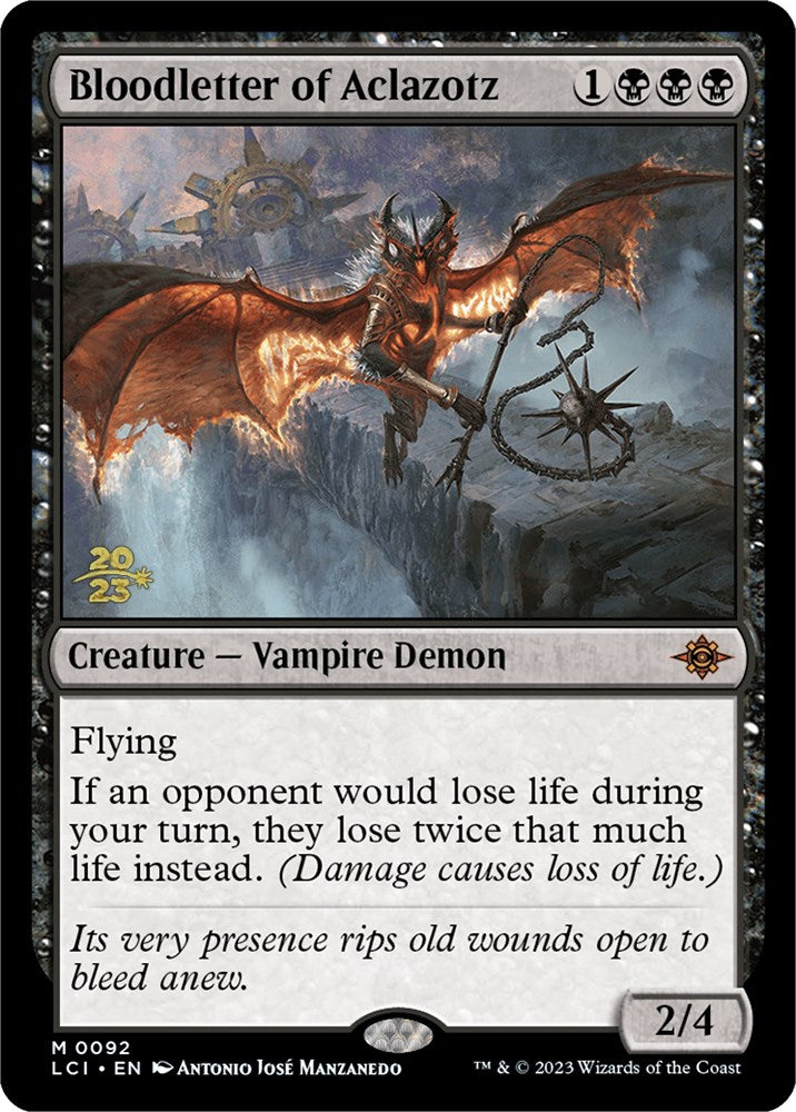Bloodletter of Aclazotz [The Lost Caverns of Ixalan Prerelease Cards] | Jomio and Rueliete's Cards and Comics
