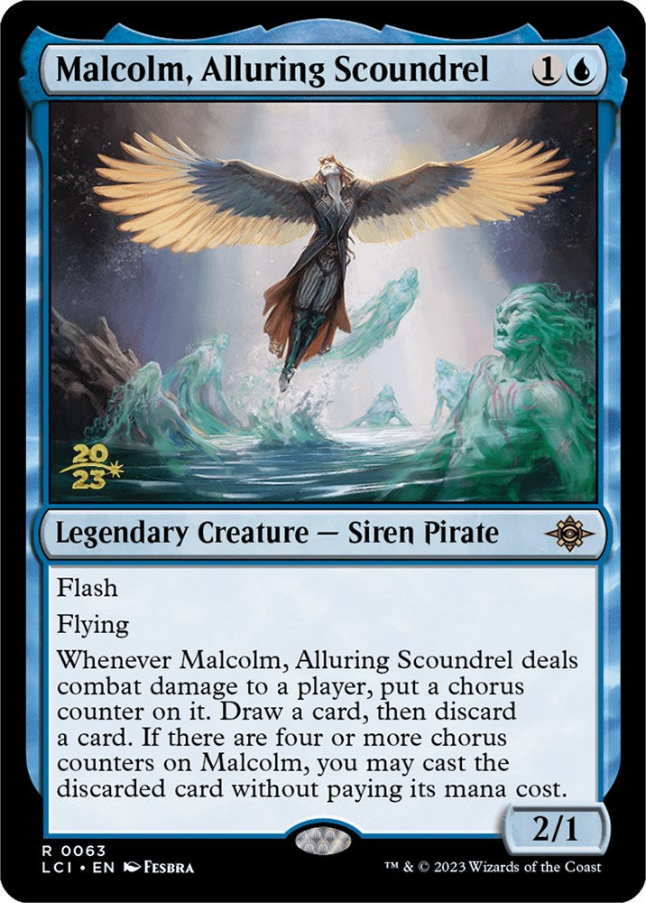 Malcolm, Alluring Scoundrel [The Lost Caverns of Ixalan Prerelease Cards] | Jomio and Rueliete's Cards and Comics