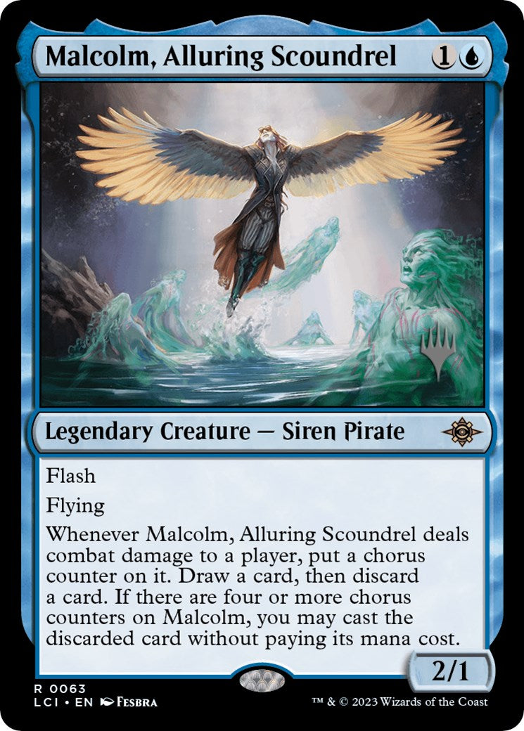 Malcolm, Alluring Scoundrel (Promo Pack) [The Lost Caverns of Ixalan Promos] | Jomio and Rueliete's Cards and Comics