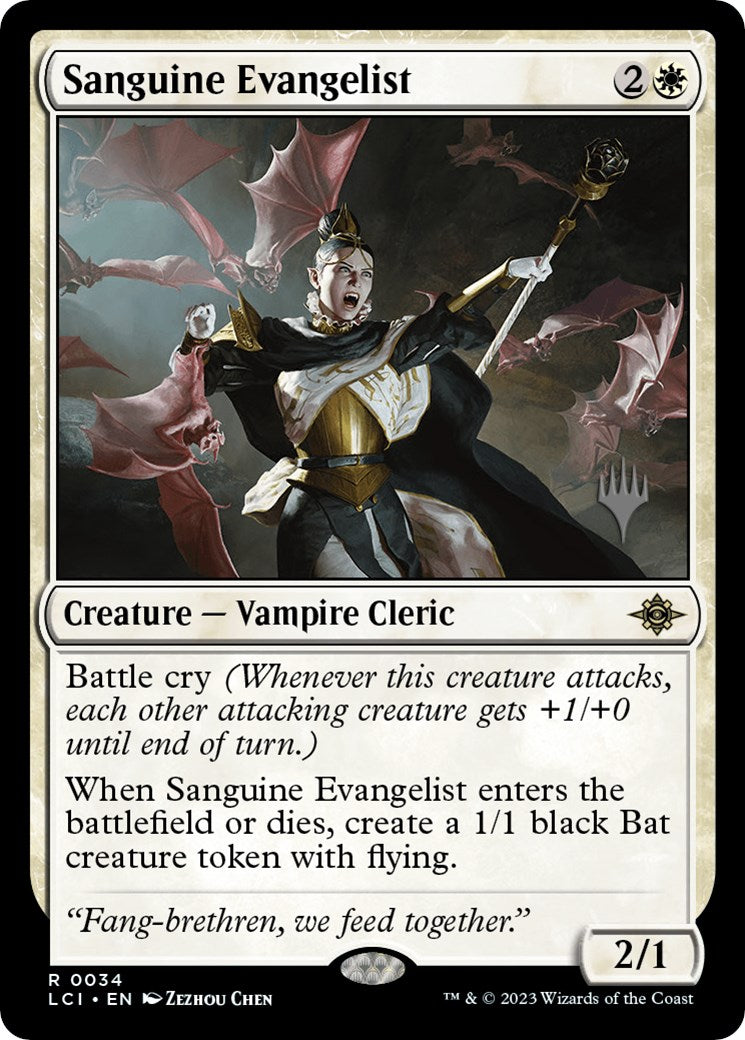 Sanguine Evangelist (Promo Pack) [The Lost Caverns of Ixalan Promos] | Jomio and Rueliete's Cards and Comics