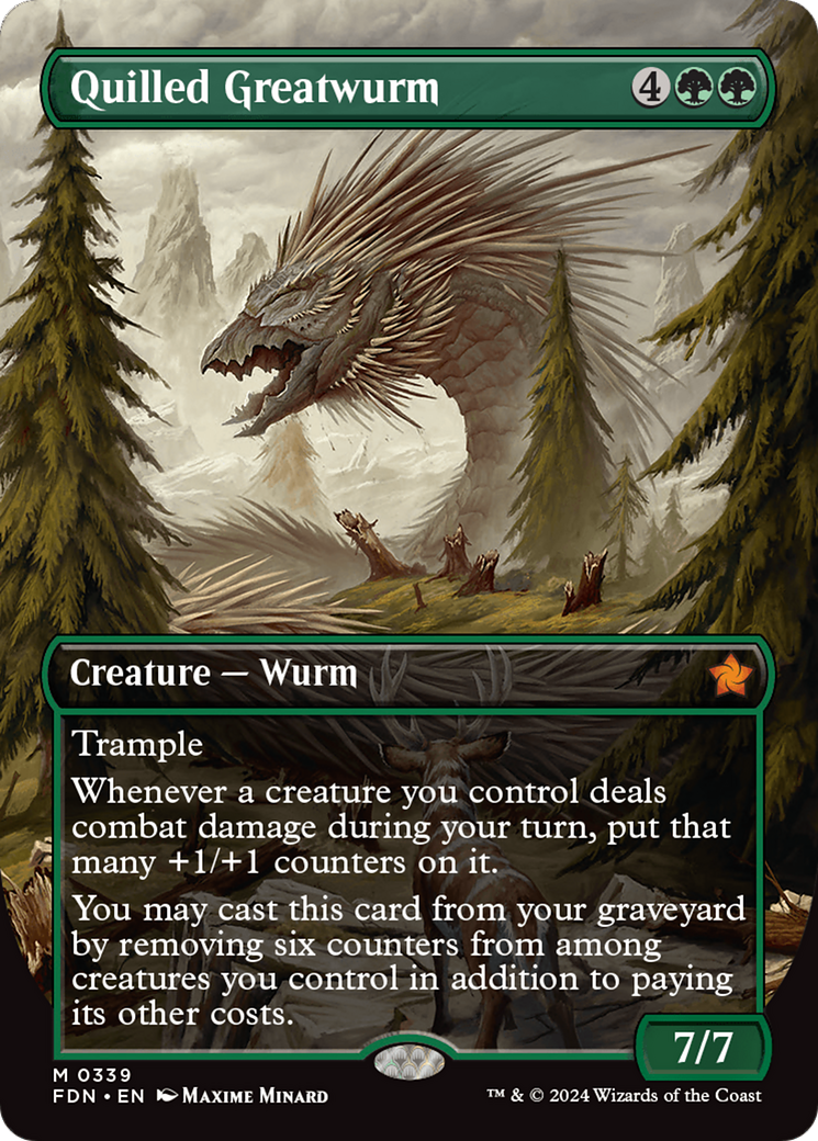 Quilled Greatwurm (Borderless) [Foundations] | Jomio and Rueliete's Cards and Comics
