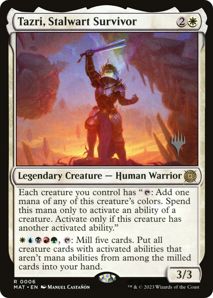 Tazri, Stalwart Survivor (Promo Pack) [The Lost Caverns of Ixalan Promos] | Jomio and Rueliete's Cards and Comics