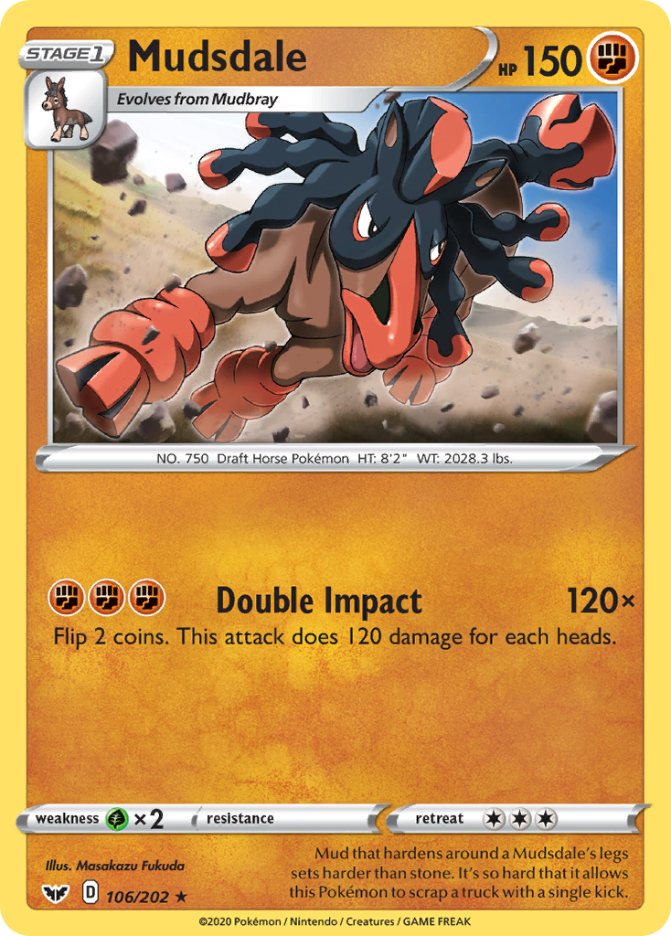 Mudsdale (106/202) [Sword & Shield: Base Set] | Jomio and Rueliete's Cards and Comics