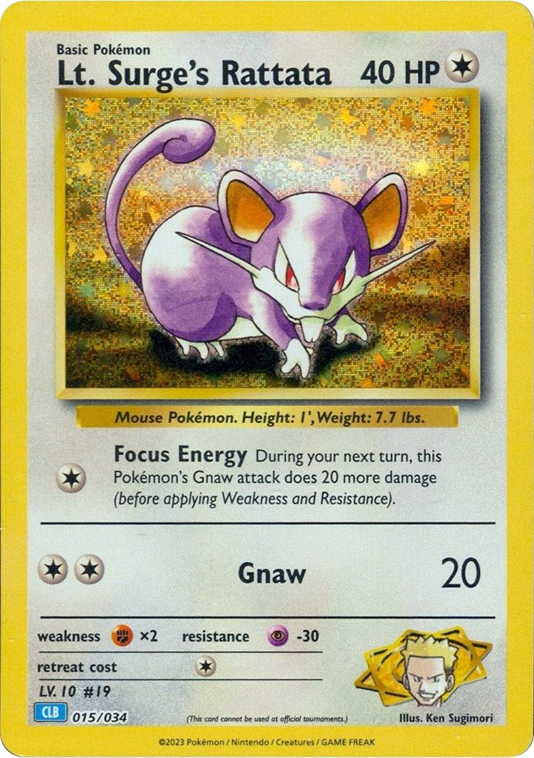 Lt. Surge's Rattata [Trading Card Game Classic] | Jomio and Rueliete's Cards and Comics