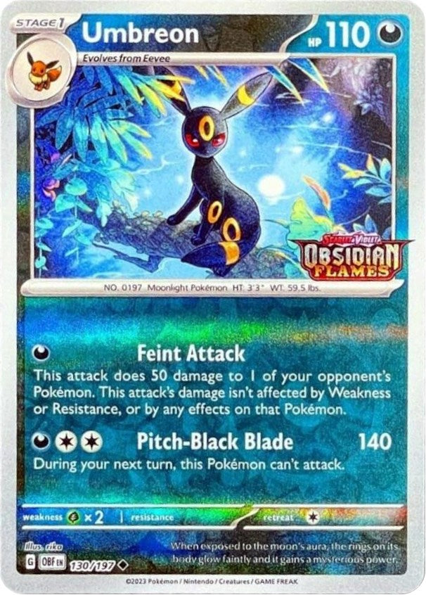 Umbreon (130/197) (Obsidian Flames Stamped) [Scarlet & Violet: Obsidian Flames] | Jomio and Rueliete's Cards and Comics
