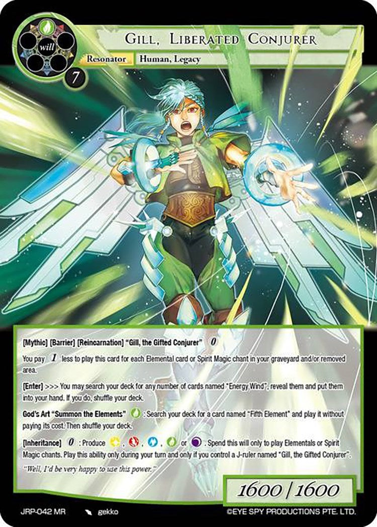 Gill, Liberated Conjurer (JRP-042 MR) [Judgment of the Rogue Planet] | Jomio and Rueliete's Cards and Comics