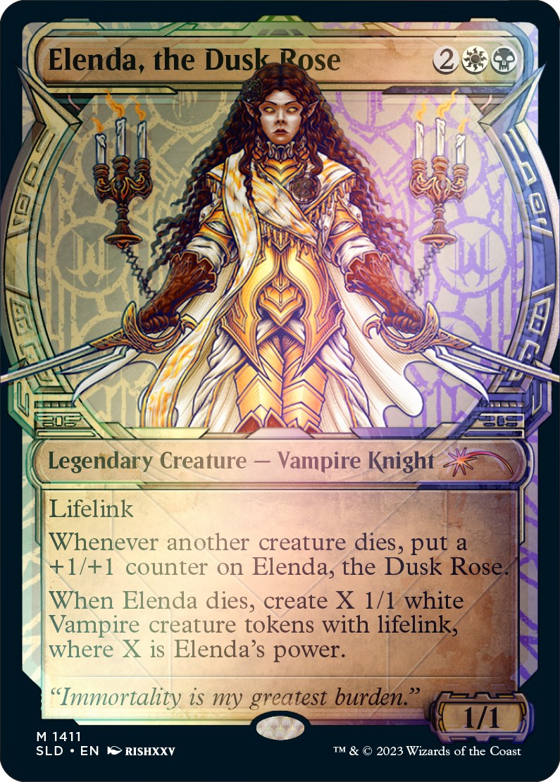 Elenda, the Dusk Rose (Rainbow Foil) [Secret Lair Drop Series] | Jomio and Rueliete's Cards and Comics
