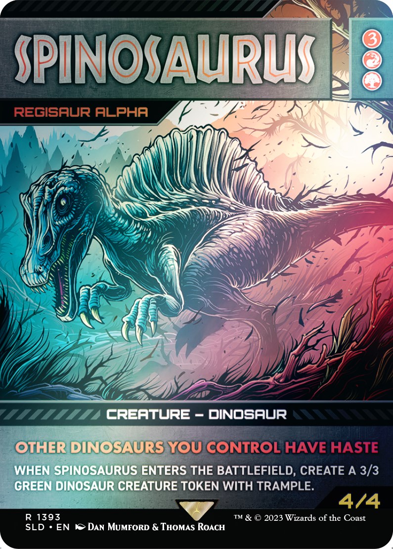 Spinosaurus - Regisaur Alpha (Rainbow Foil) [Secret Lair Drop Series] | Jomio and Rueliete's Cards and Comics