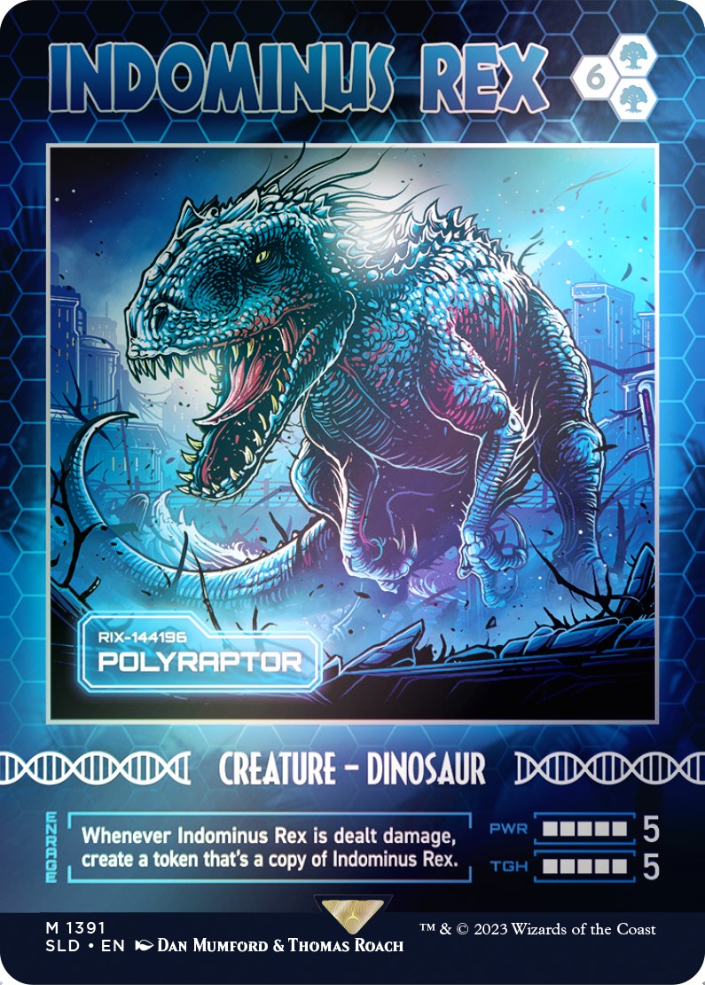 Indominus Rex - Polyraptor (Rainbow Foil) [Secret Lair Drop Series] | Jomio and Rueliete's Cards and Comics