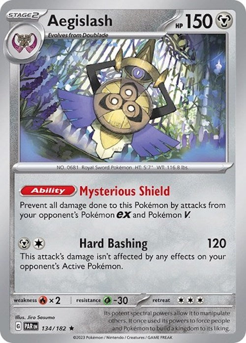 Aegislash (134/182) (Build & Battle Box) [Scarlet & Violet: Paradox Rift] | Jomio and Rueliete's Cards and Comics
