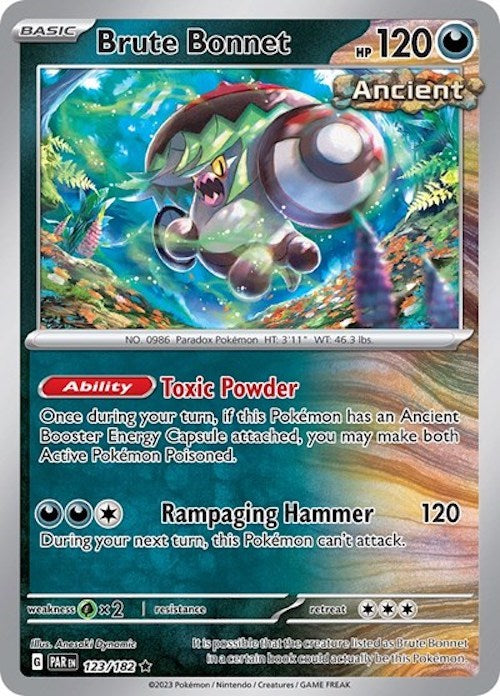 Brute Bonnet (123/182) (Cosmos Holo) [Scarlet & Violet: Paradox Rift] | Jomio and Rueliete's Cards and Comics
