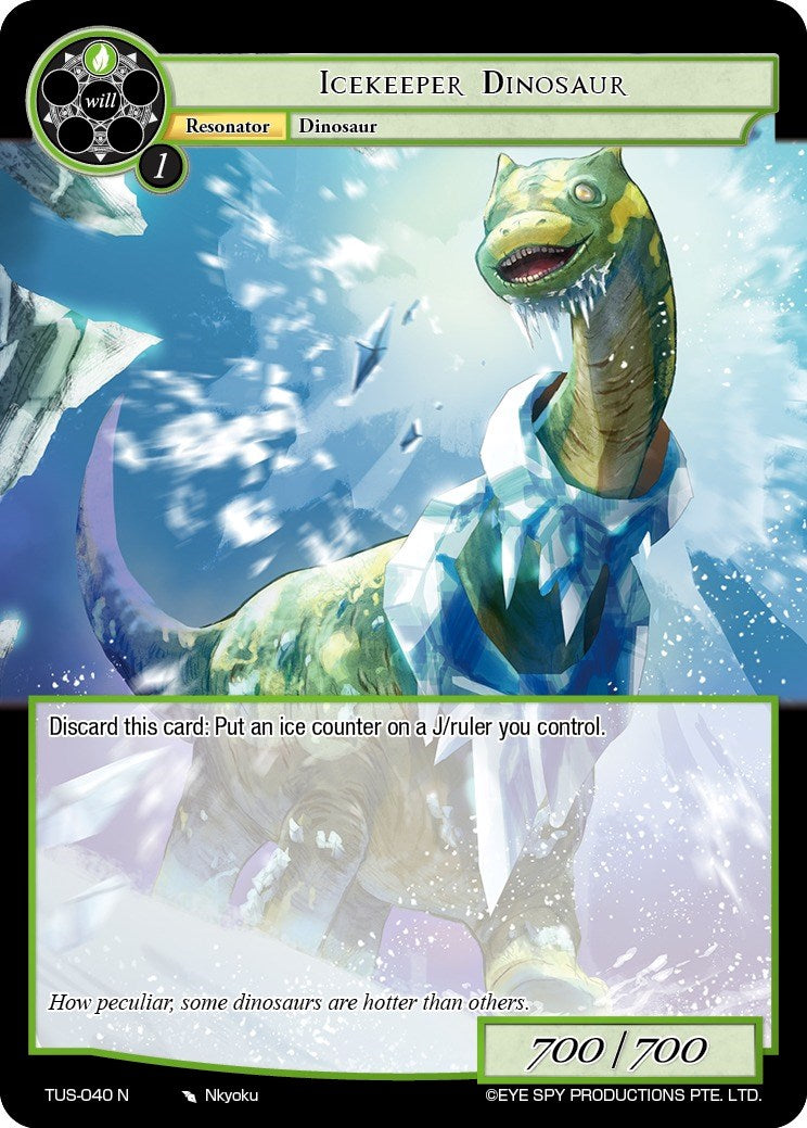 Icekeeper Dinosaur (TUS-040 N) [The Underworld of Secrets] | Jomio and Rueliete's Cards and Comics