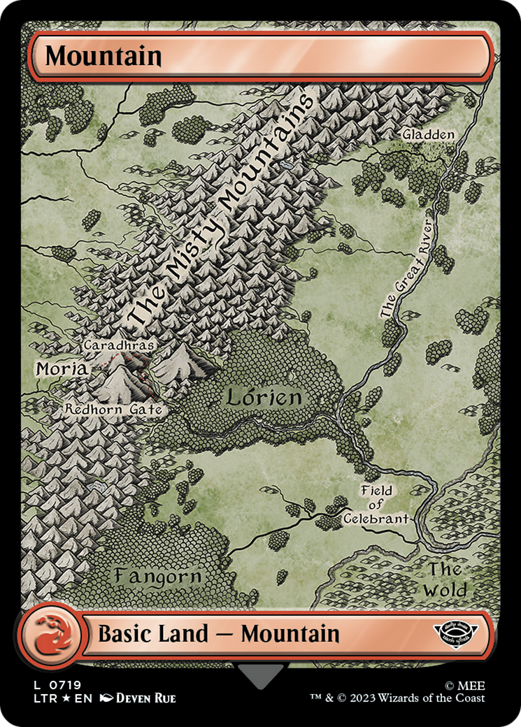 Mountain (719) (Surge Foil) [The Lord of the Rings: Tales of Middle-Earth] | Jomio and Rueliete's Cards and Comics