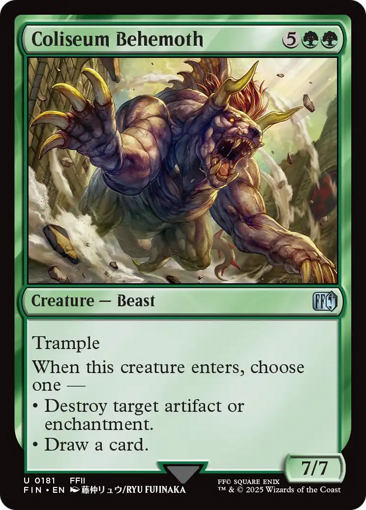 Coliseum Behemoth [FINAL FANTASY] | Jomio and Rueliete's Cards and Comics