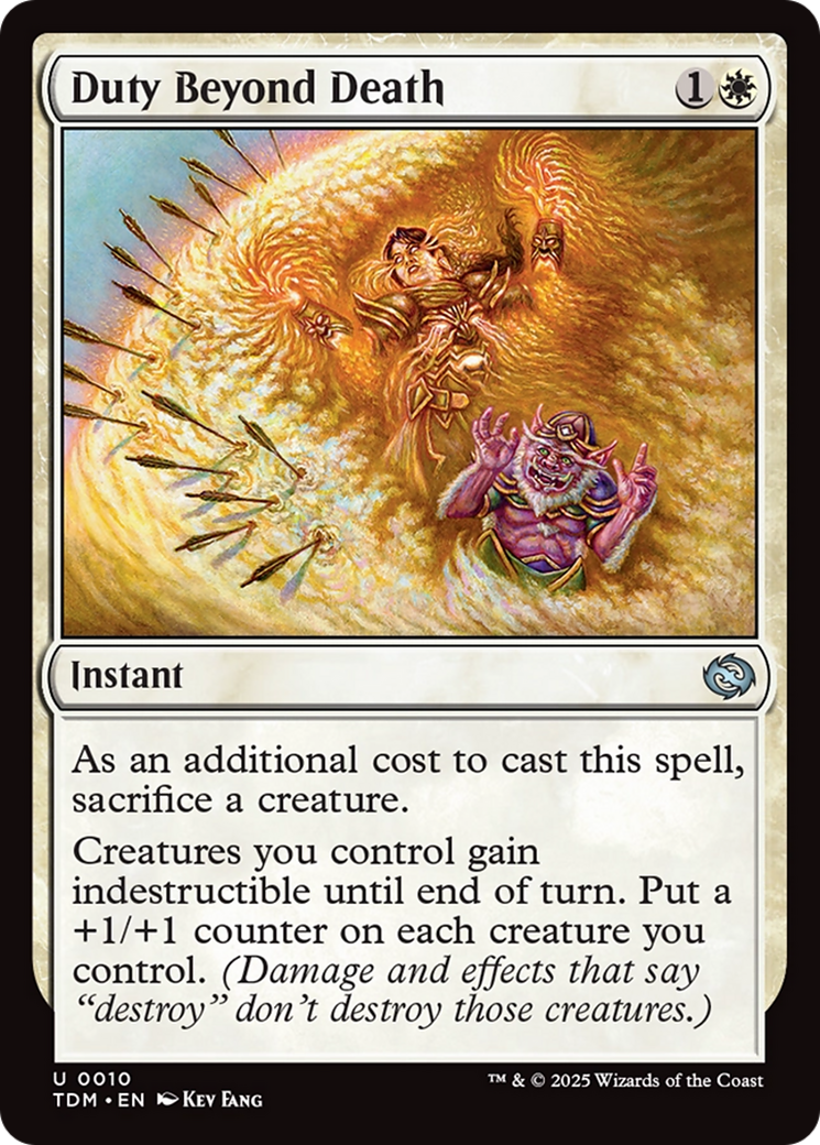Duty Beyond Death [Tarkir: Dragonstorm] | Jomio and Rueliete's Cards and Comics