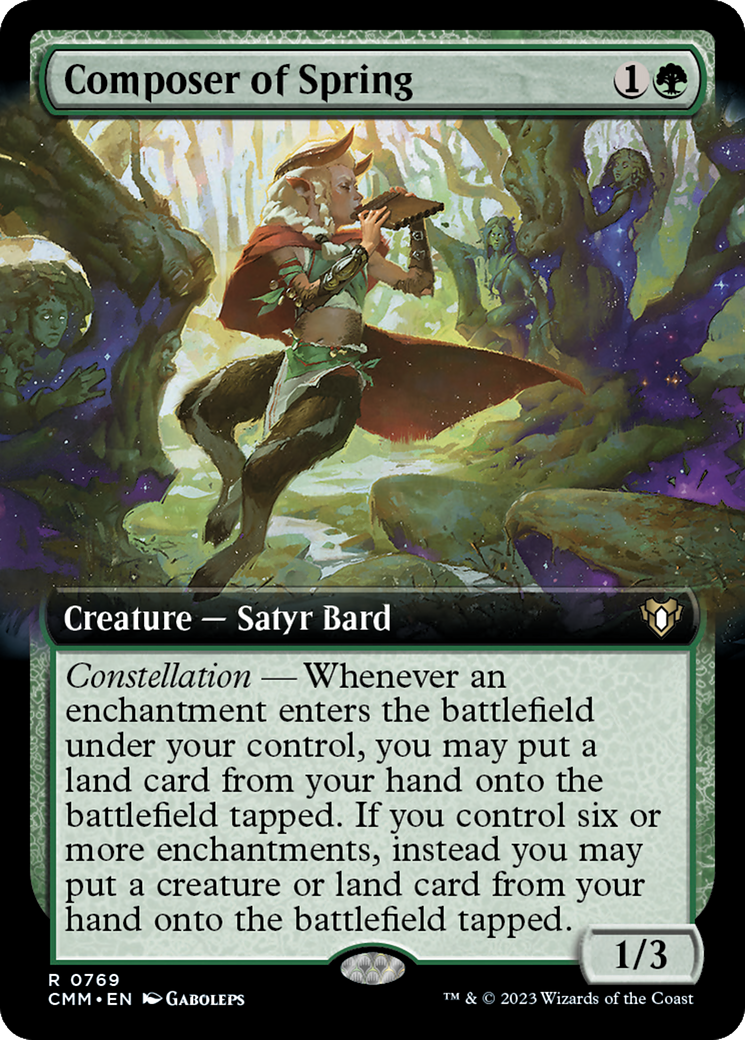 Composer of Spring (Extended Art) [Commander Masters] | Jomio and Rueliete's Cards and Comics