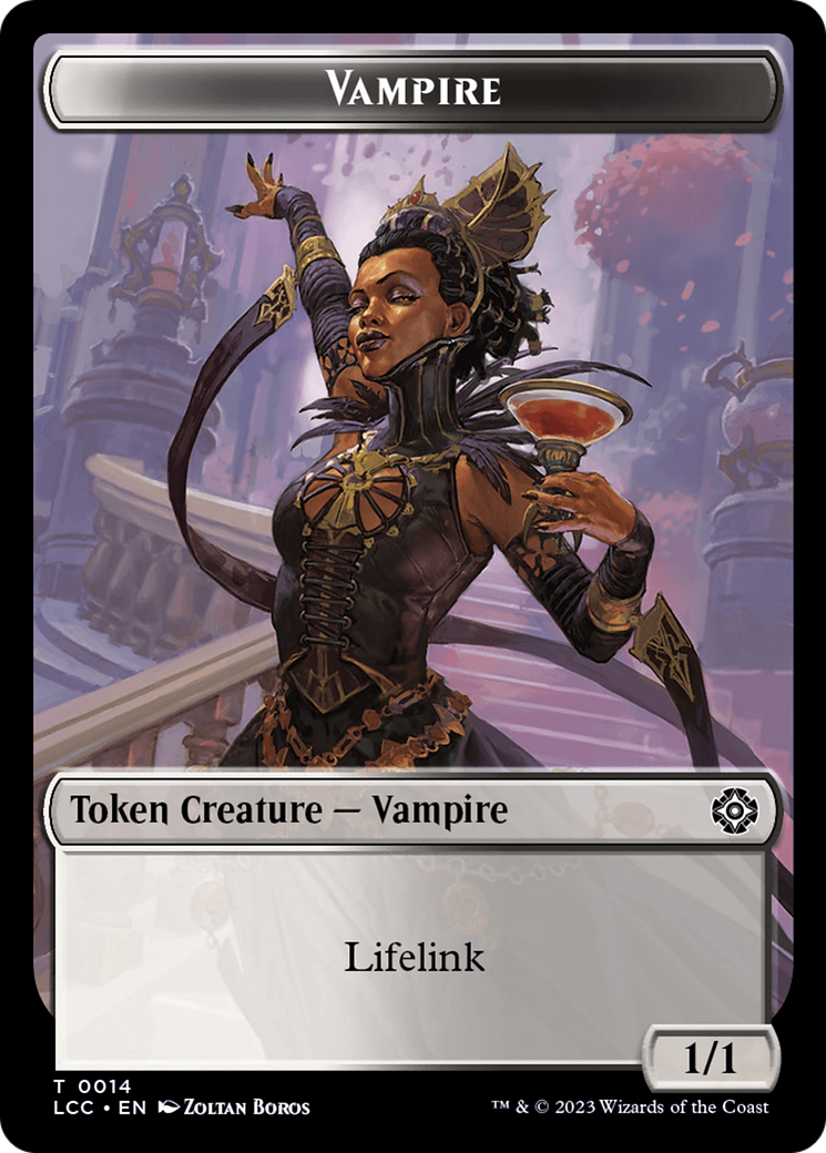 Vampire (0014) // Vampire Demon Double-Sided Token [The Lost Caverns of Ixalan Commander Tokens] | Jomio and Rueliete's Cards and Comics