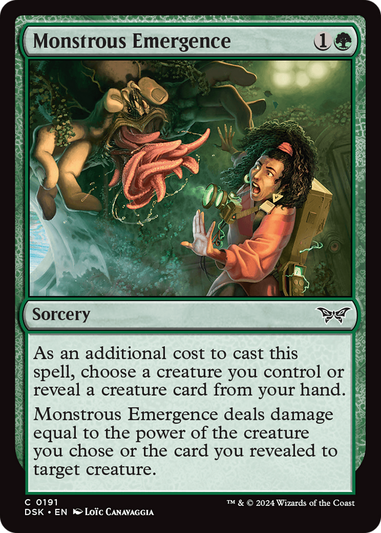 Monstrous Emergence [Duskmourn: House of Horror] | Jomio and Rueliete's Cards and Comics