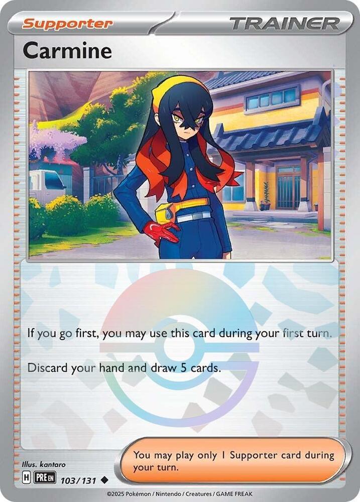 Carmine (103/131) (Poke Ball Pattern) [Scarlet & Violet: Prismatic Evolutions] | Jomio and Rueliete's Cards and Comics